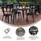 Merrick Lane Dryden Indoor/Outdoor Dining Table, 31.5" Square All Weather Poly Resin Top with Steel Base